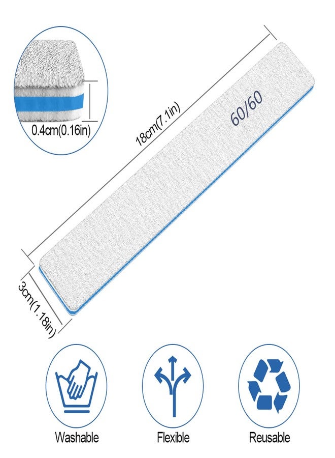 BLESWIN Nail Files 50pcs-Nail File 60/60 Grit for Acrylic Nails, Rough Nail Files Emery Boards for Artificial Nails, Fake Nails, Professional Double Sided Jumbo Zebra Nail File - Image 3